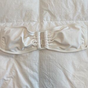 White Strapless Bikini Top